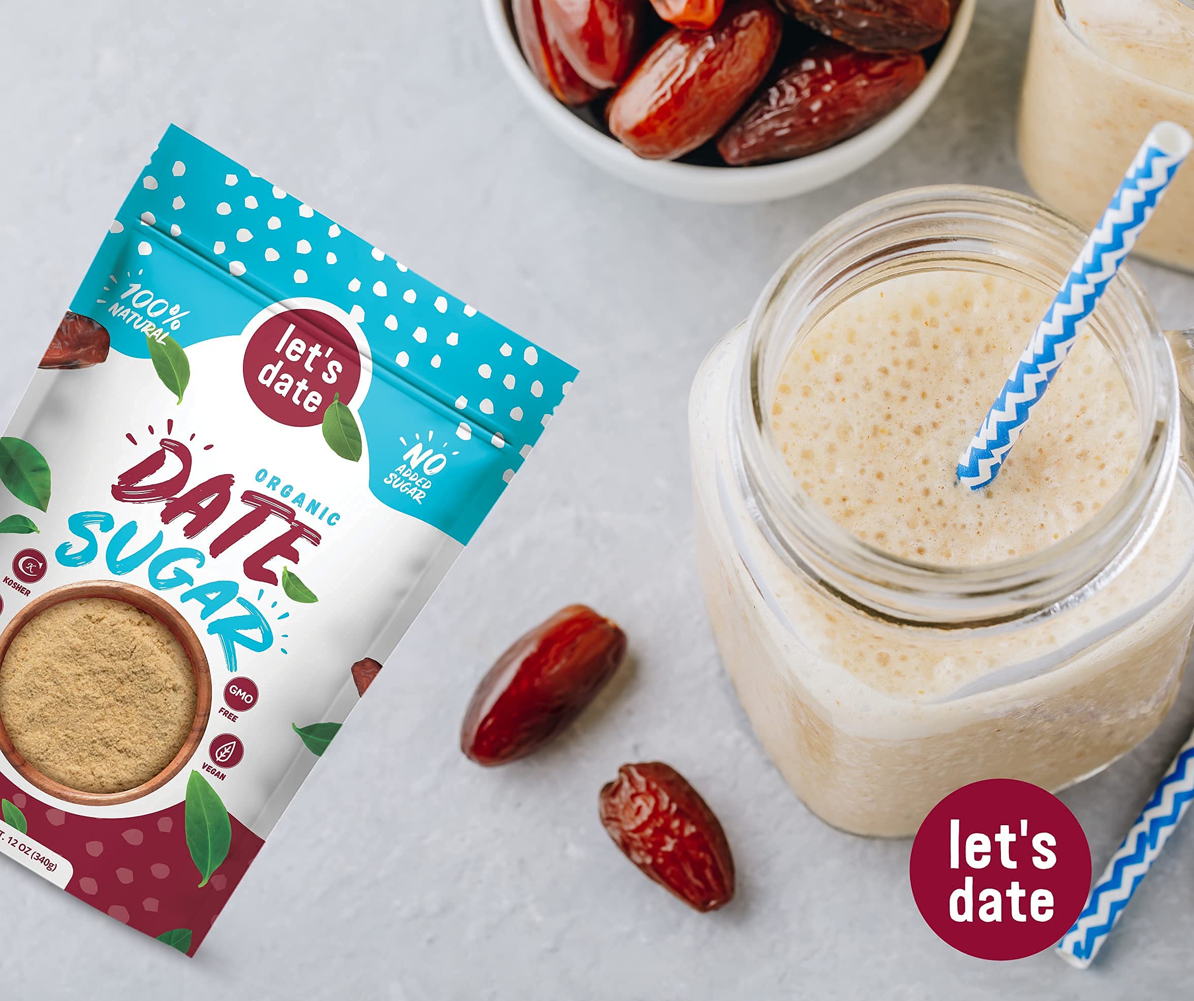 Let’s Date versatile sugar alternative for desserts, snacks, and beverages.
