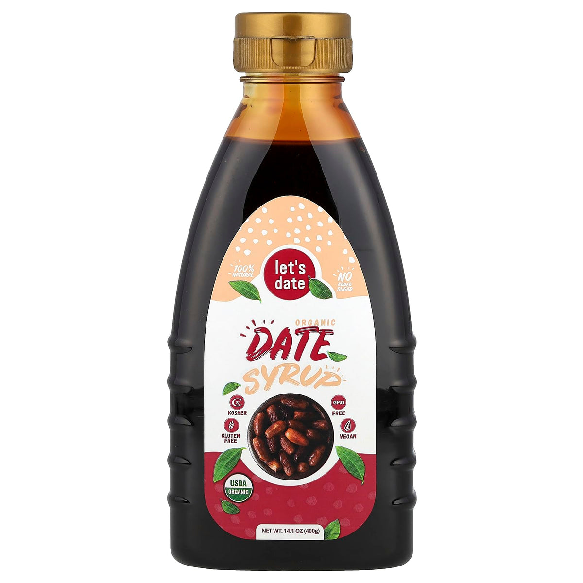 Let’s Date date syrup being poured as natural sweetness for coffee
