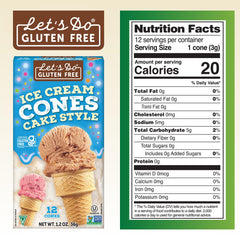 12-pack lets you party with easy-to-serve gluten free cones.