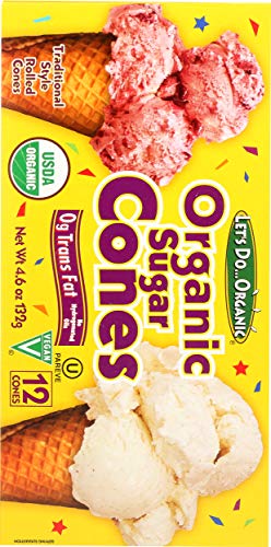 Let's Do Organic 12-cone pack arranged for easy serving.