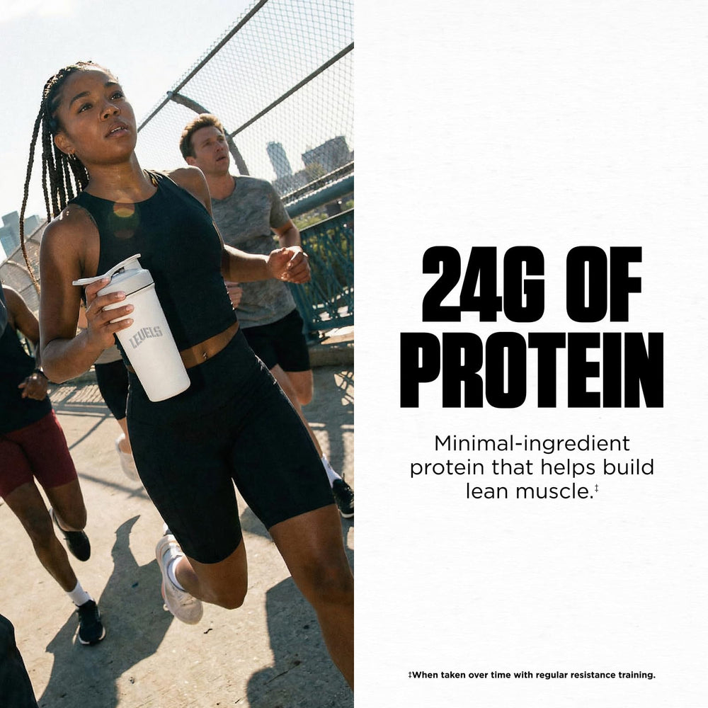 Levels Micellar Casein powder shows fine texture for easy mixing.