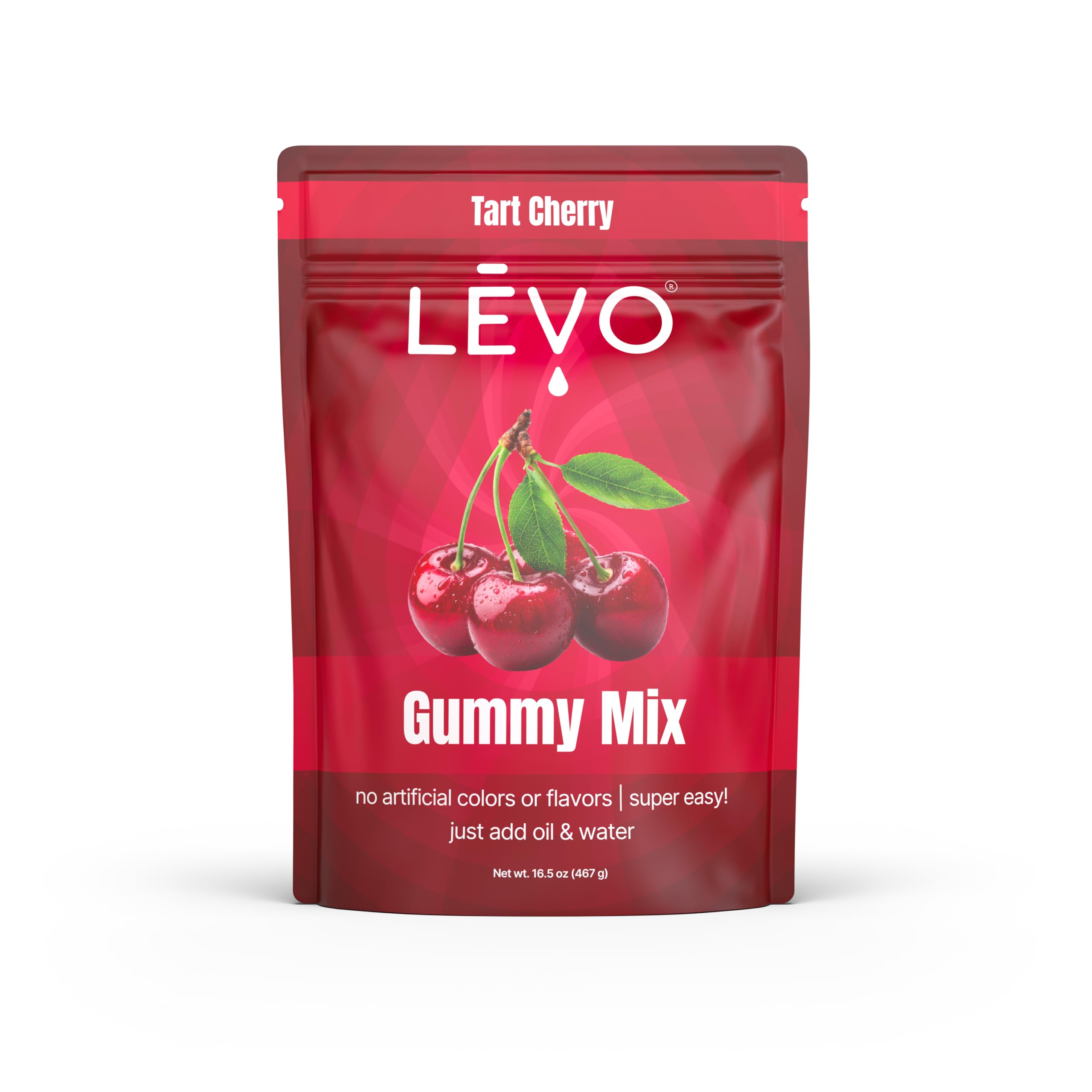LEVO gummy mix powder close-up texture demonstrating easy-to-dissolve base for consistent results
