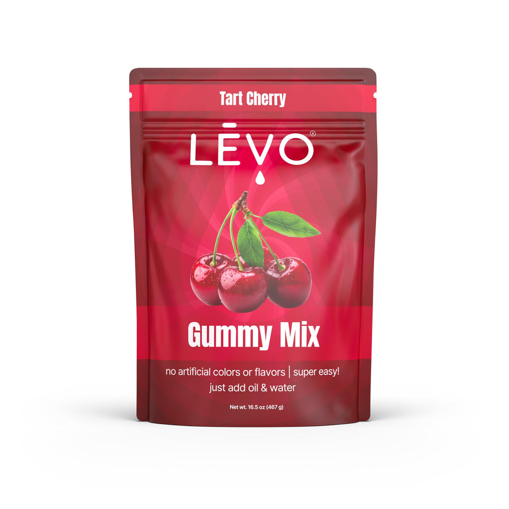 LEVO gummy mix powder close-up texture demonstrating easy-to-dissolve base for consistent results