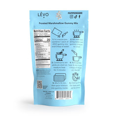 LEVO Gummy Mix Frosted Marshmallow mold-ready setup with two spherical molds.
