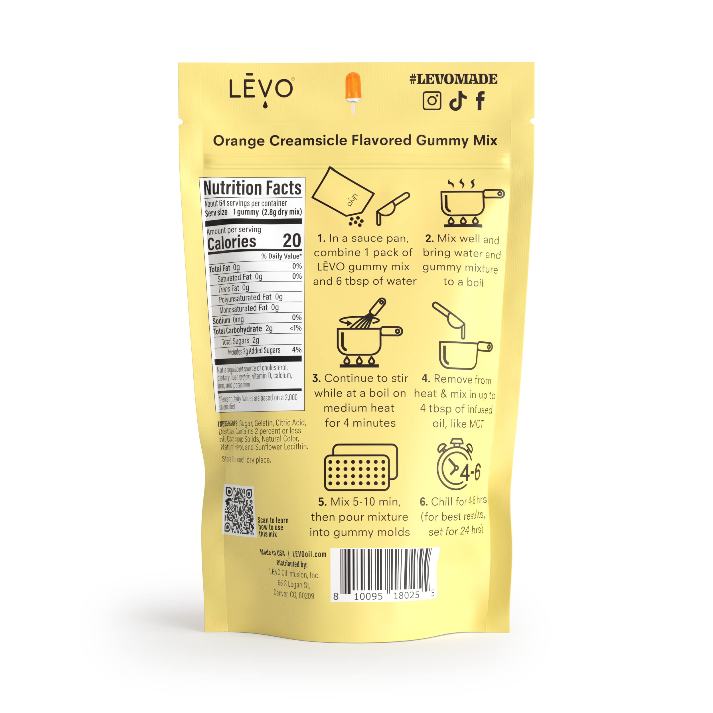 LEVO Gummy Mix being poured into a mold for customizable gummies.