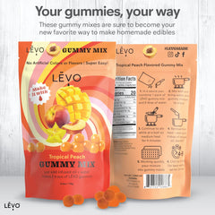 LEVO Gummy Mix Tropical Peach powder enabling quick, reliable gummy preparation.