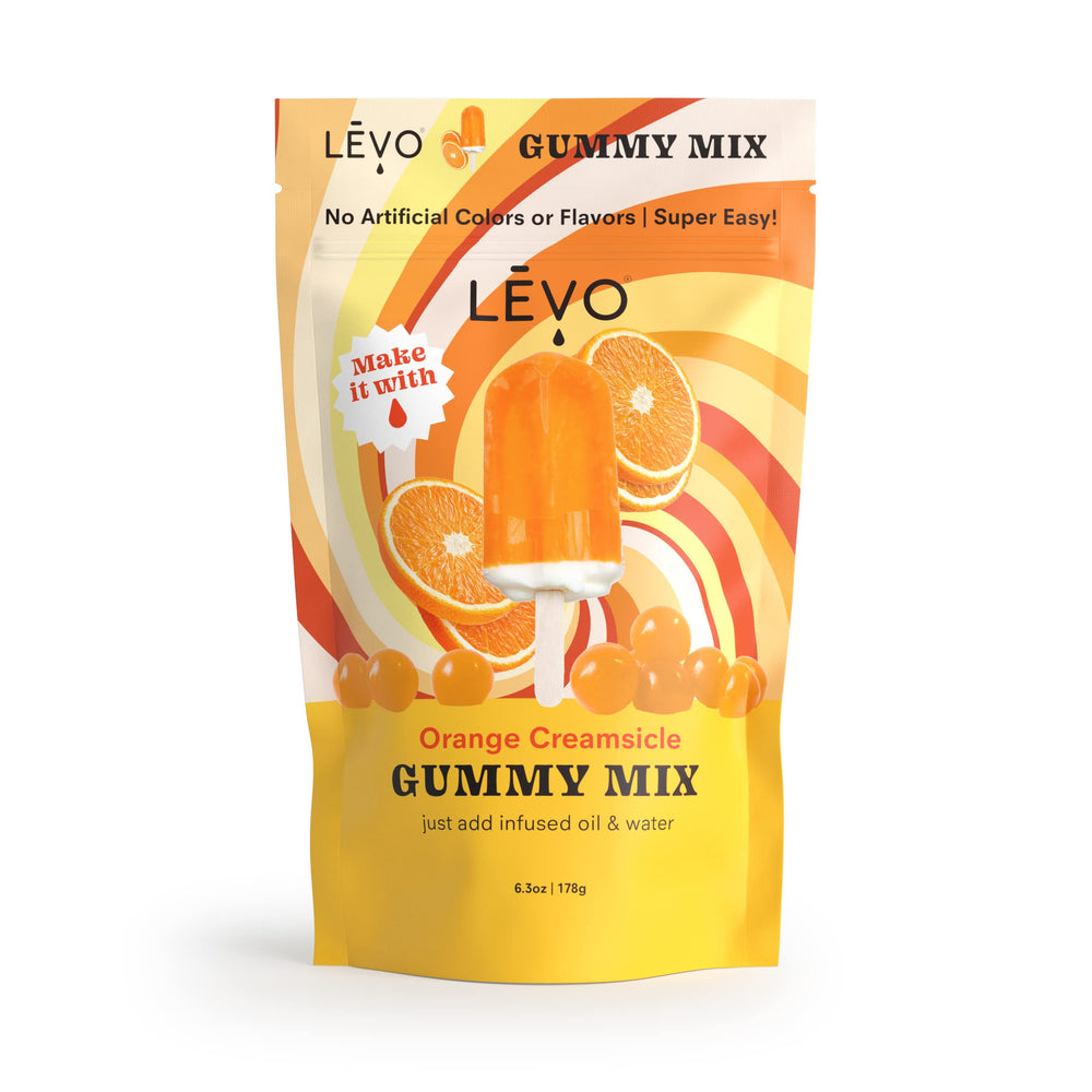 LEVO infusion machine in action preparing infused oil for gummies.