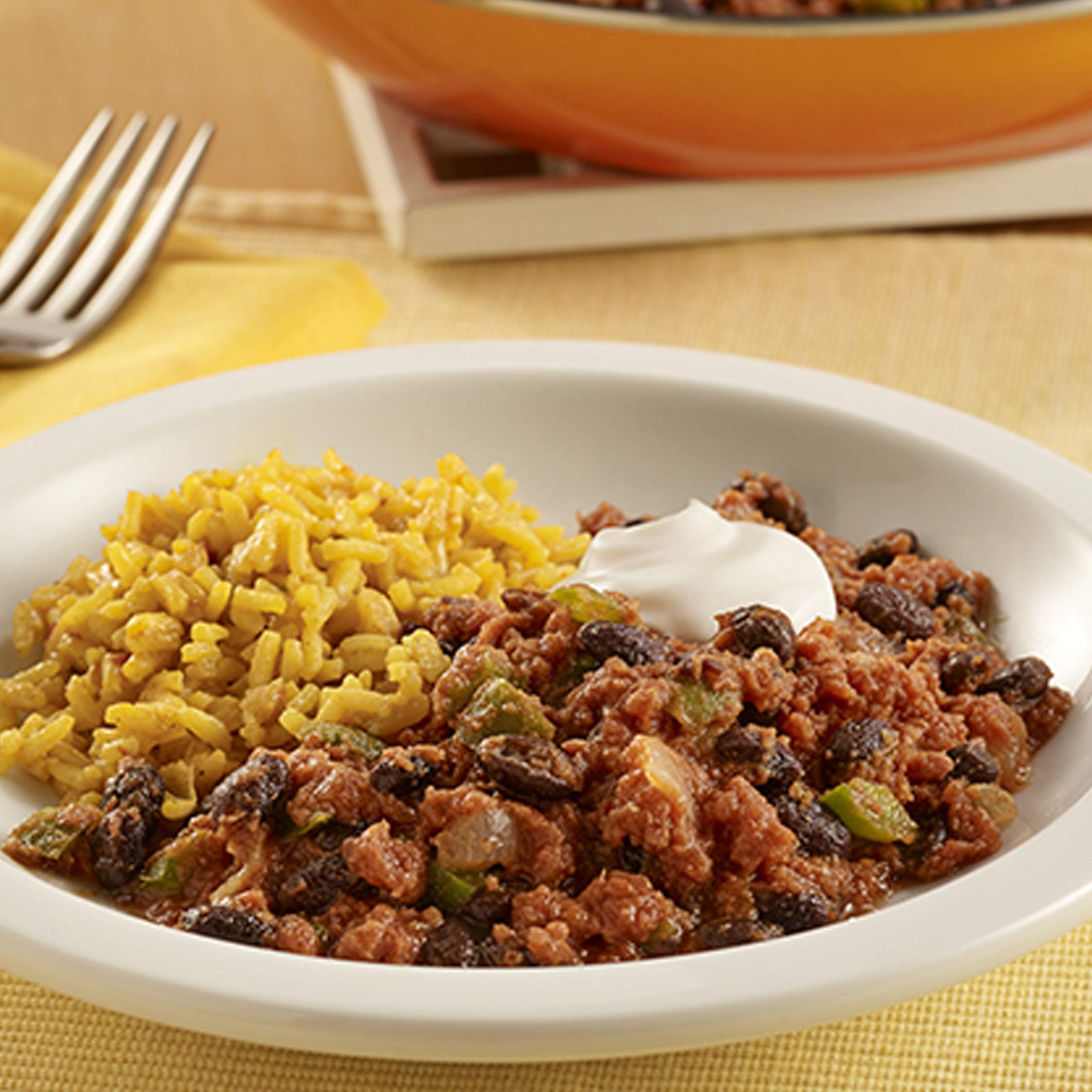 Libby's corned beef hash plated with eggs offering protein-packed breakfast