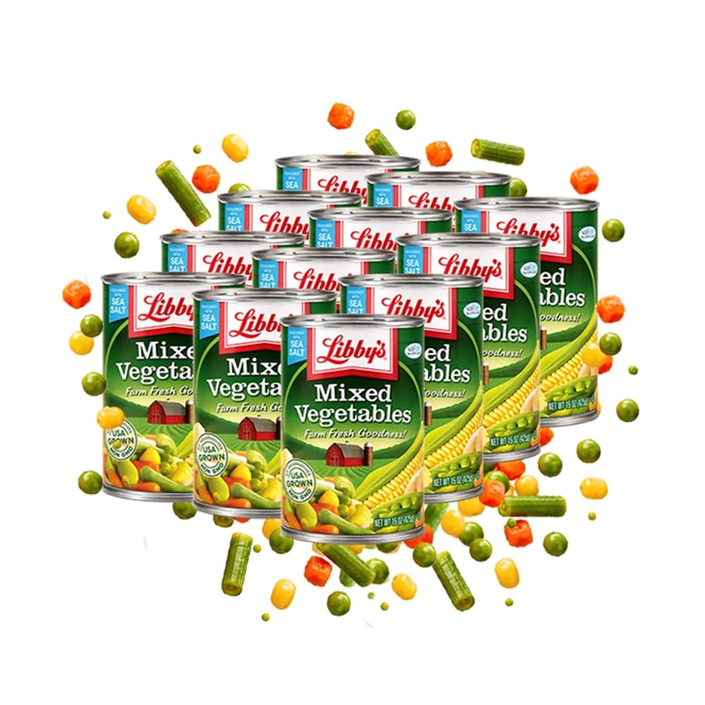 Libby’s Mixed Vegetables colorful medley in a can, ready to brighten weeknight meals