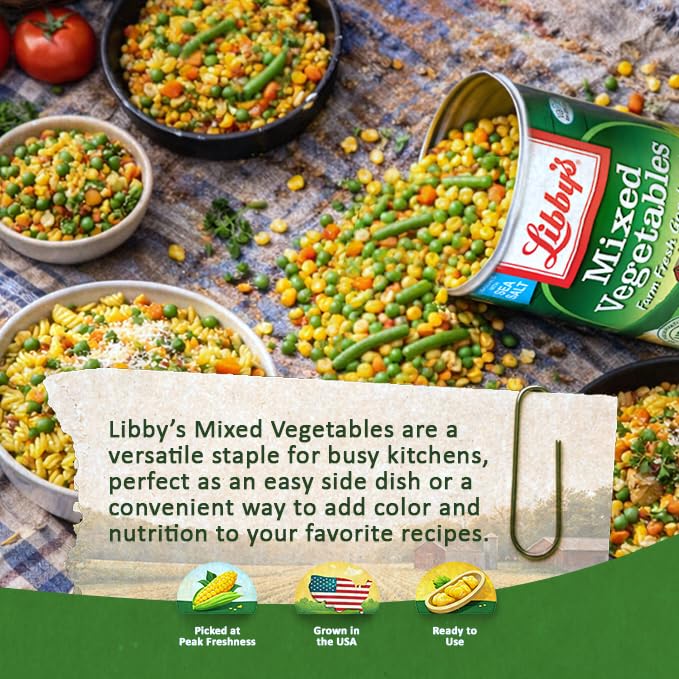 Libby’s Mixed Vegetables ready-to-eat packaging for quick meals