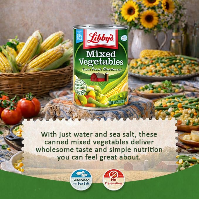 Libby’s Mixed Vegetables grown in the USA supporting local farms