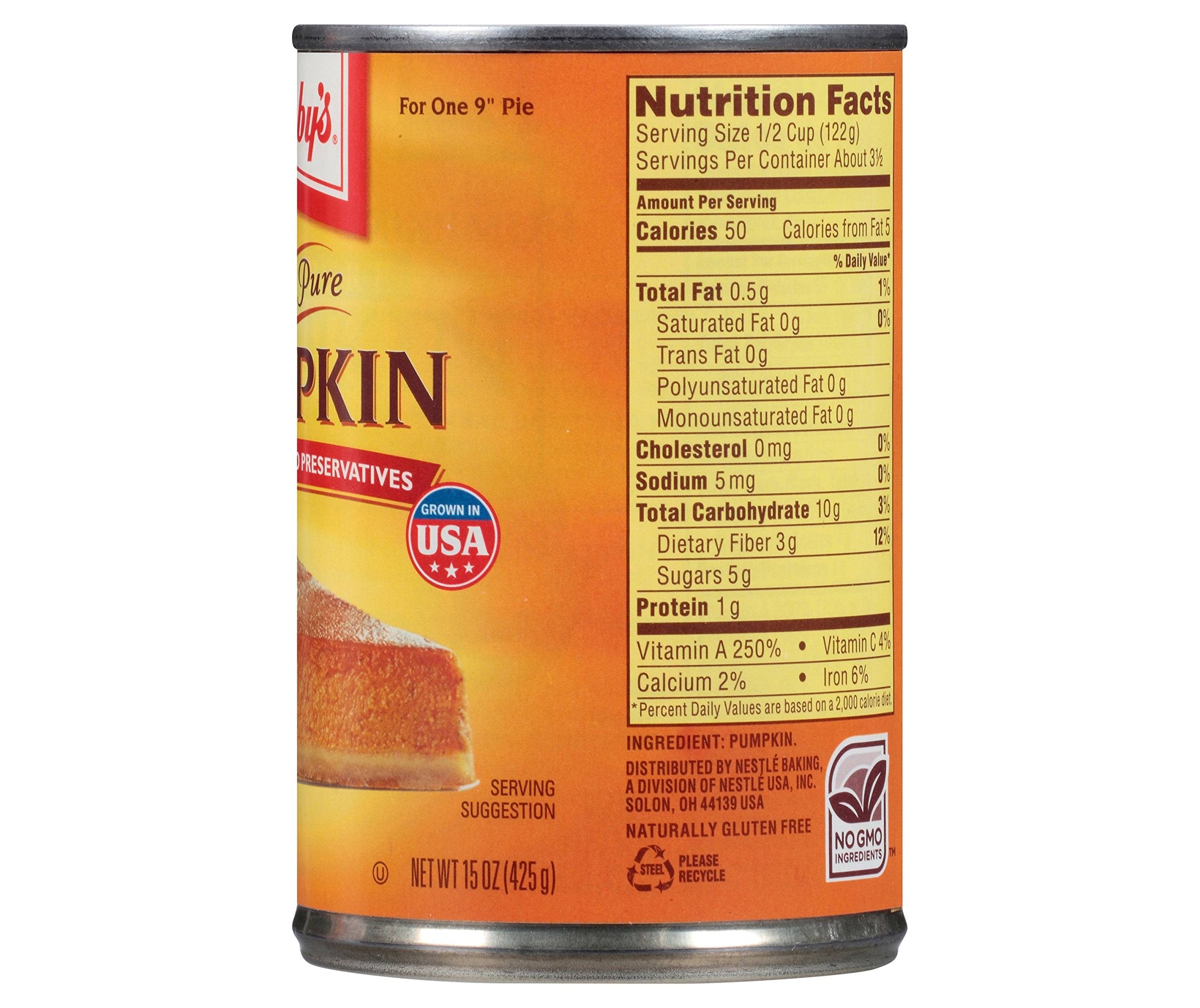 Libby's pumpkin with measuring cup and spices in kitchen showing meal-prep convenience
