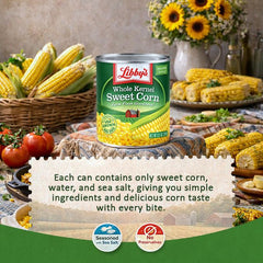 Libby’s corn with sea salt seasoning enhances natural flavor, with no added sugar.