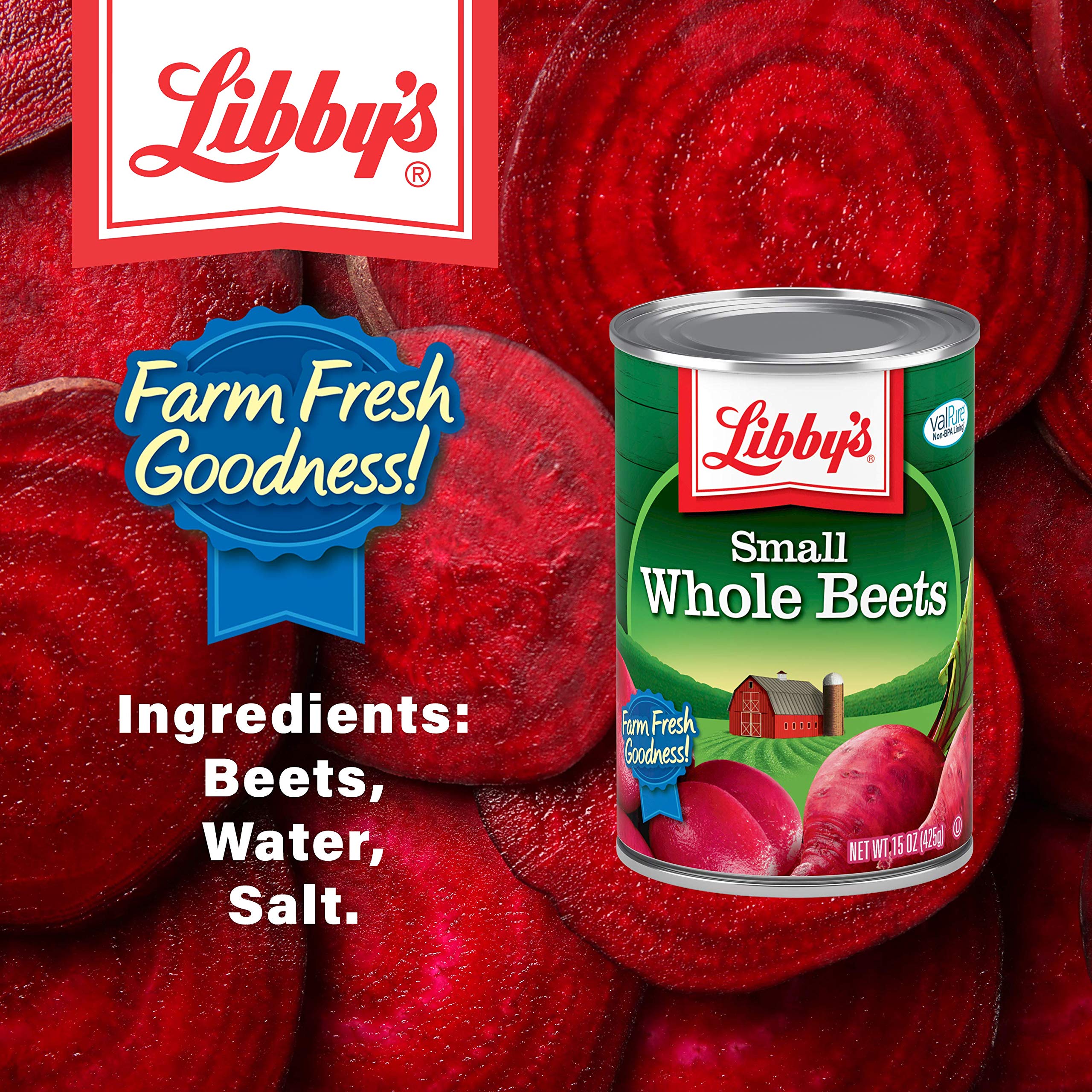 Libby's close-up of beet texture showcasing tender bite and natural color
