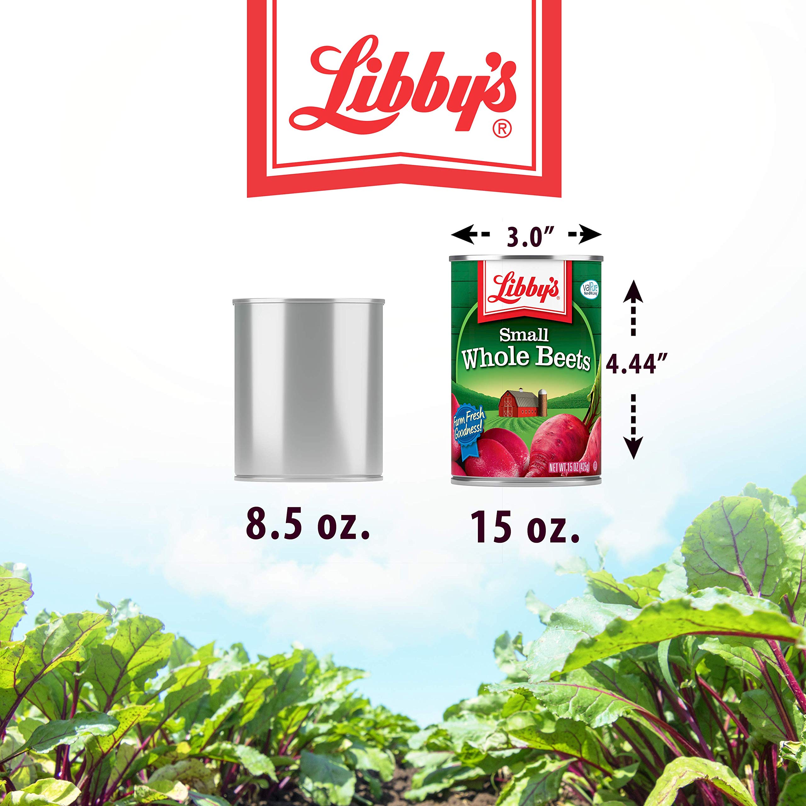 Libby's beets served on mixed greens, adds color and earthy flavor