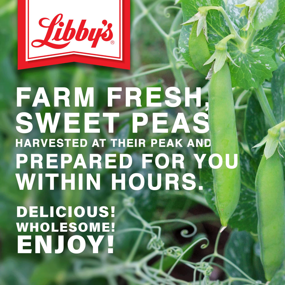 Libby's peas served in a bowl as a quick nutritious side