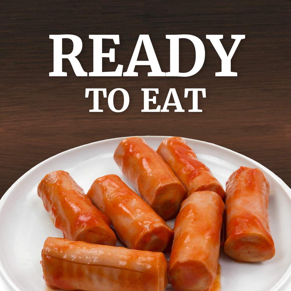 Libby's close-up of sausage texture showing tender bites and savory appeal