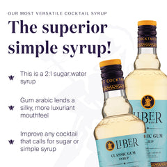 Liber & Co. gum syrup being poured enhances mouthfeel in Old Fashioneds and Sazeracs.