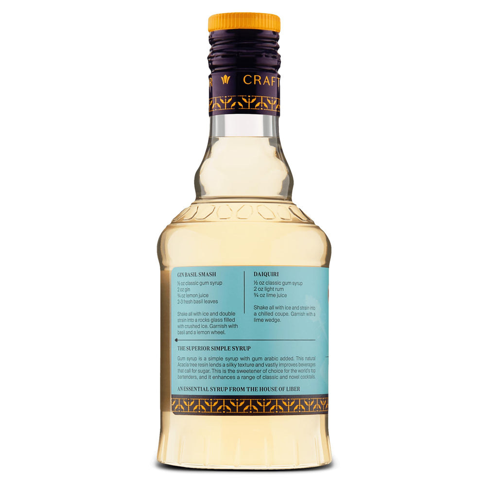 Liber & Co. Classic Gum Syrup suited for cocktails and coffee for balanced sweetness.