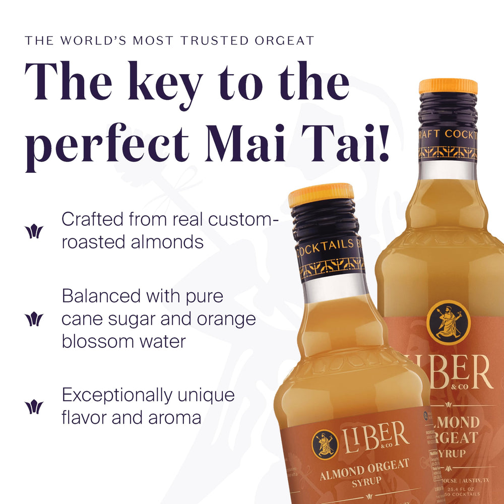Liber & Co. Orange blossom water note captures tiki cocktail depth.