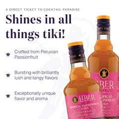 Liber & Co Tropical Passion Fruit Syrup pour ready for easy cocktail mixing.
