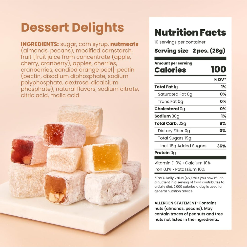 Liberty Orchards Turkish Delight lemon slice close-up, bright and refreshing treat.