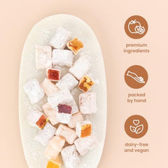 Liberty Orchards orange-almond Turkish Delight, zesty citrus and nutty richness