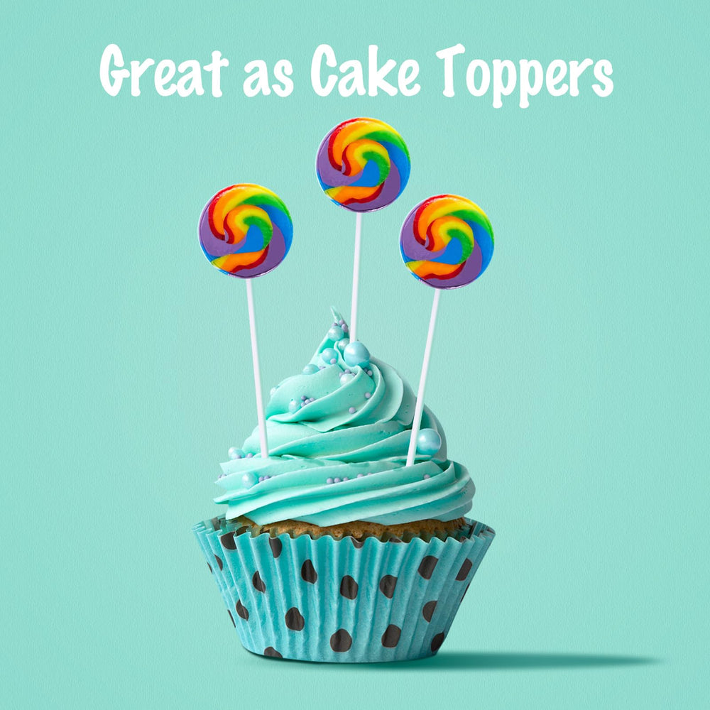 LIDATREE mixed fruit flavor lollipops with vibrant rainbow design.