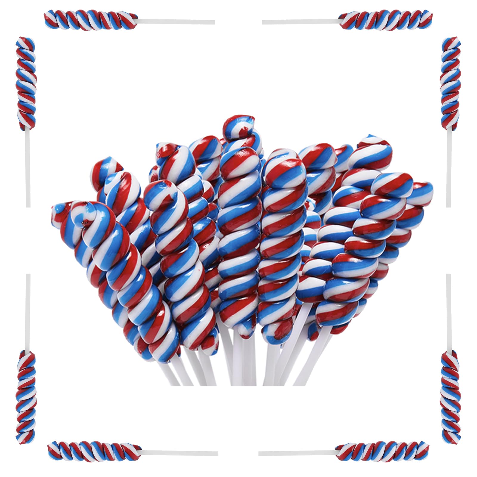LIDATREE red white blue twist lollipops in a box, ideal for patriotic celebrations