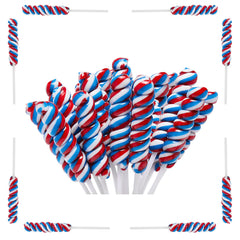 LIDATREE red white blue twist lollipops in a box, ideal for patriotic celebrations