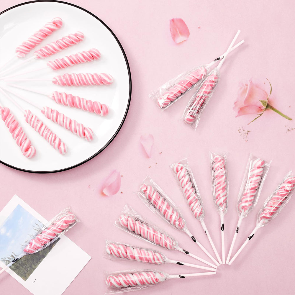 LIDATREE strawberry flavor lollipops add color to candy buffets and dessert tables.