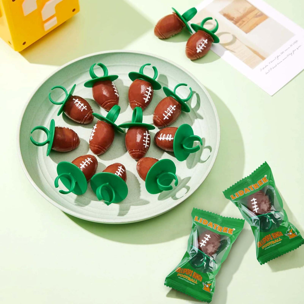LIDATREE tailgate party favors featuring football lollipops