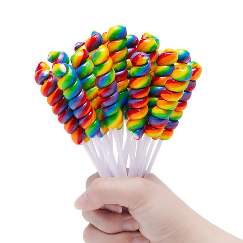 LIDATREE Twisty Lollipop Rainbow Pack for festive celebrations and candy buffets.