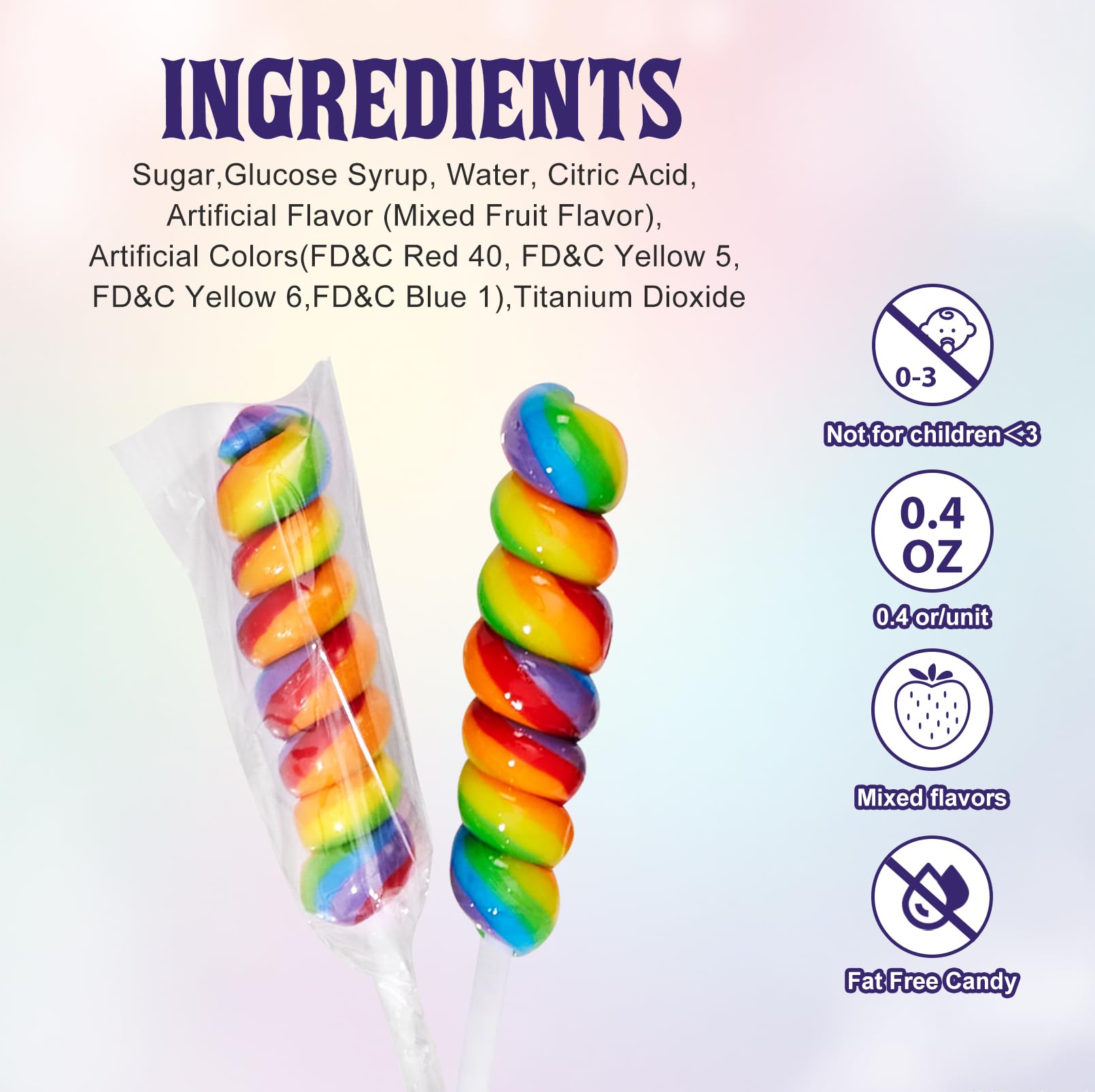 LIDATREE Twisty Lollipop Strawberry Flavor—colorful treat kids will love.