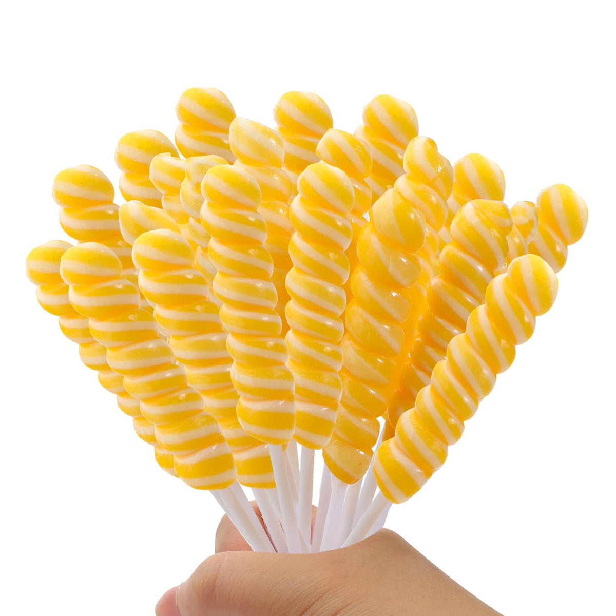 LIDATREE Twisty Lollipop yellow lemon bulk pack for party favors