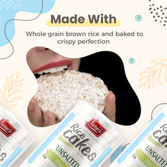 Lieber's pack of 3 unsalted rice cakes ready for toppings