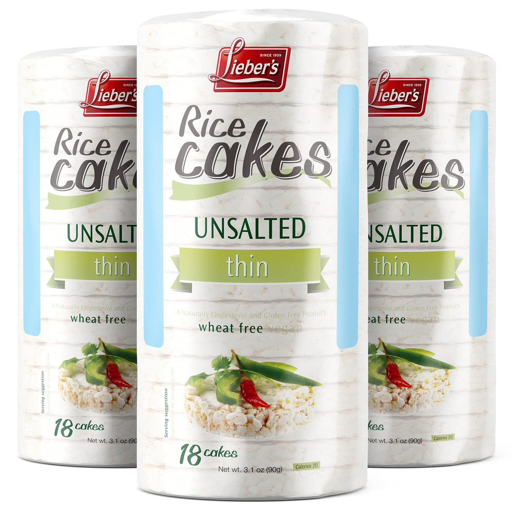 Lieber's Rice Cakes in whole-grain brown rice for a crunchy, wholesome base