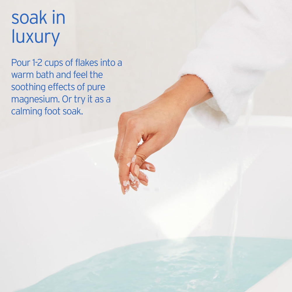 Life-flo Pure Magnesium Bath Flakes with Zechstein minerals support unwinding.