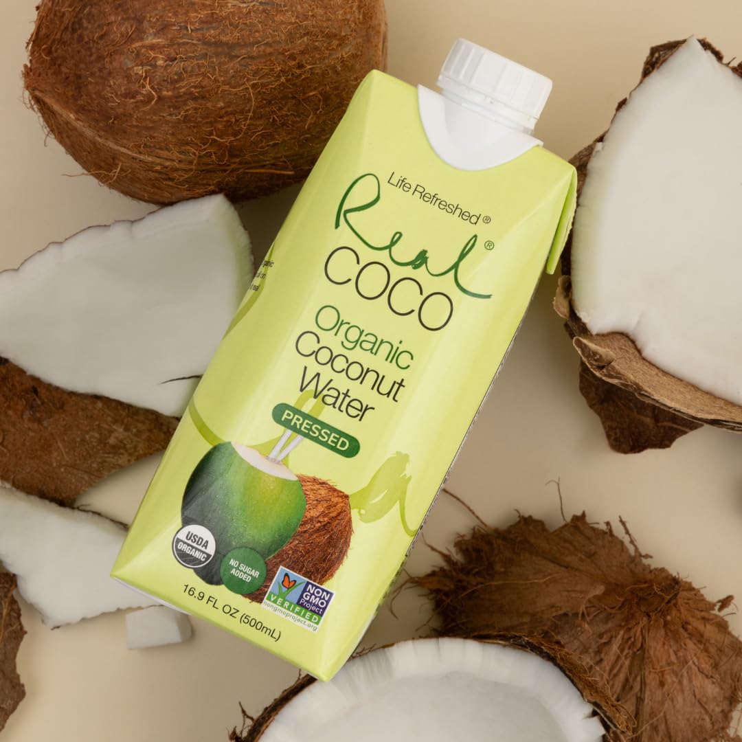 Life Refreshed Real Coco outdoor hydration scene conveying thirst-quenching on hot days