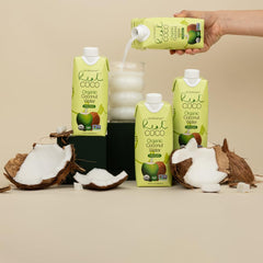 Life Refreshed Real Coco pour glass illustrating crisp, natural hydration after workouts