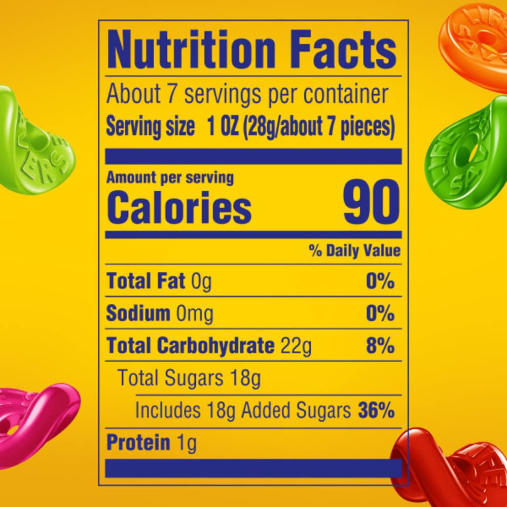 Life Savers cherry flavor gummies offer a bright fruity bite anytime