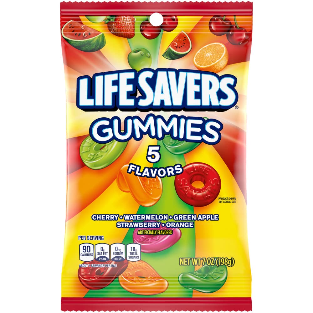 Life Savers watermelon flavor gummies add a juicy zing to snacking
