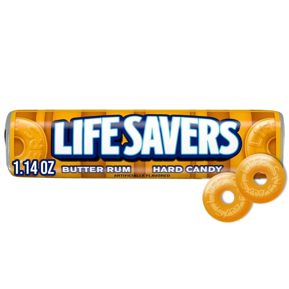 Life Savers Butter Rum hard candy roll for lunchboxes and sharing.