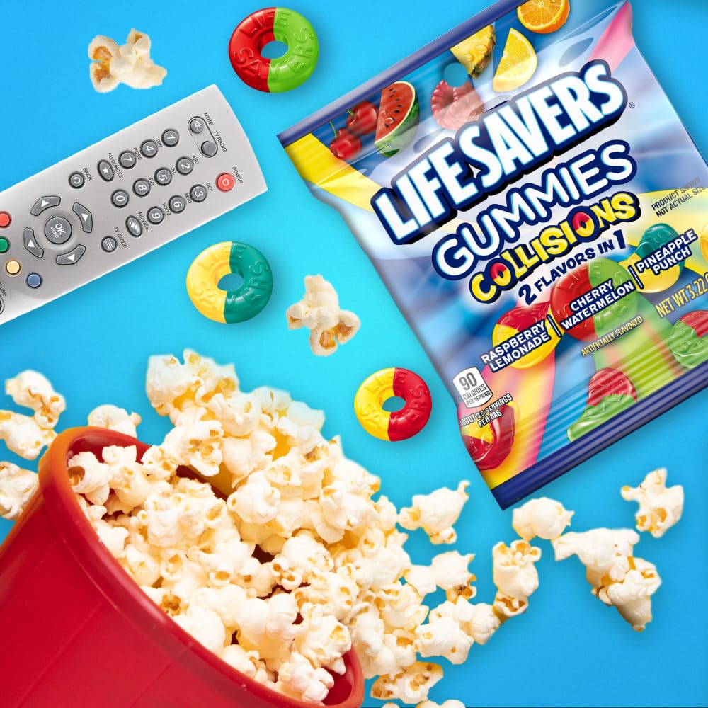 Bright packaging from Life Savers Collisions adds playfulness to Easter baskets.