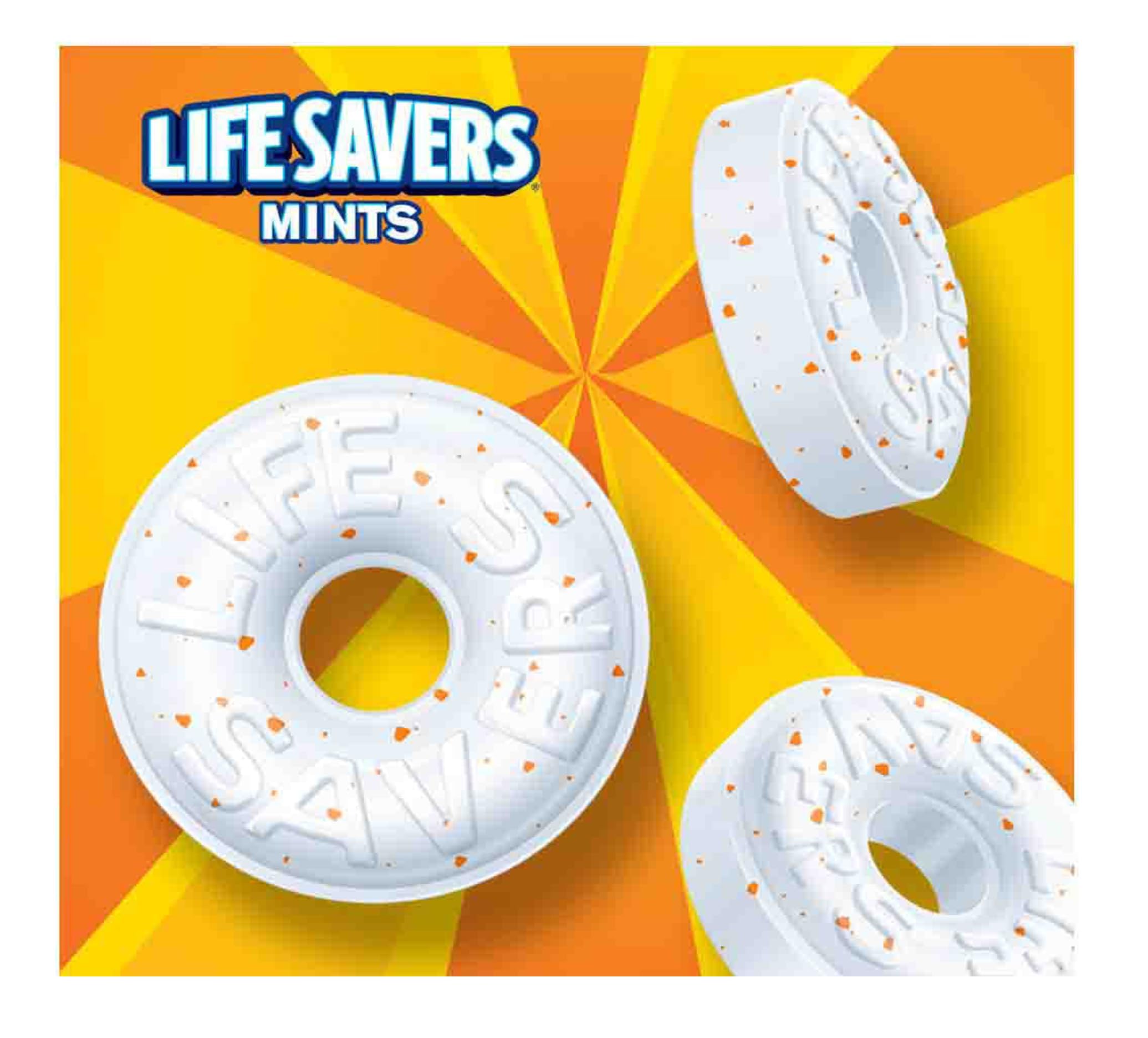 Life Savers Orange Mints deliciously addictive, easy to snack throughout the day.