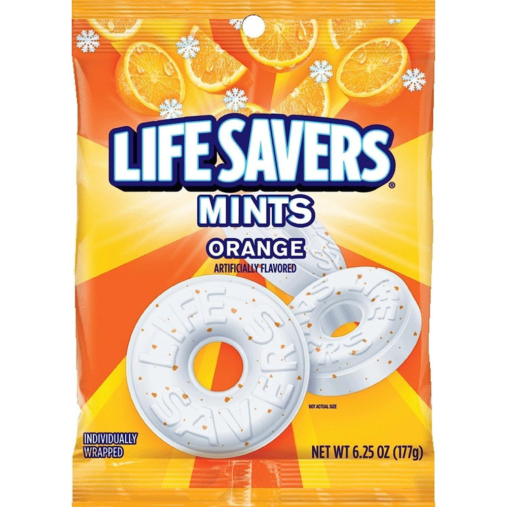 Life Savers Orange Mints individually wrapped for easy freshness and portion control.