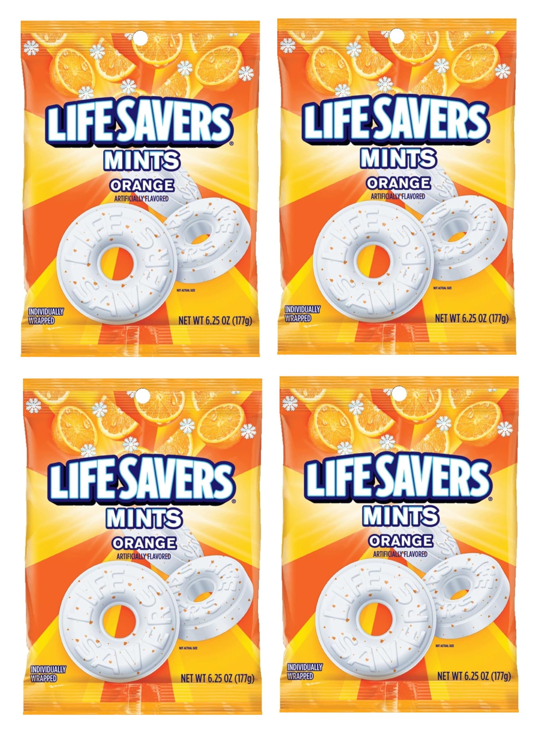 Life Savers Orange Mints pack, convenient for sharing and on-the-go freshness.