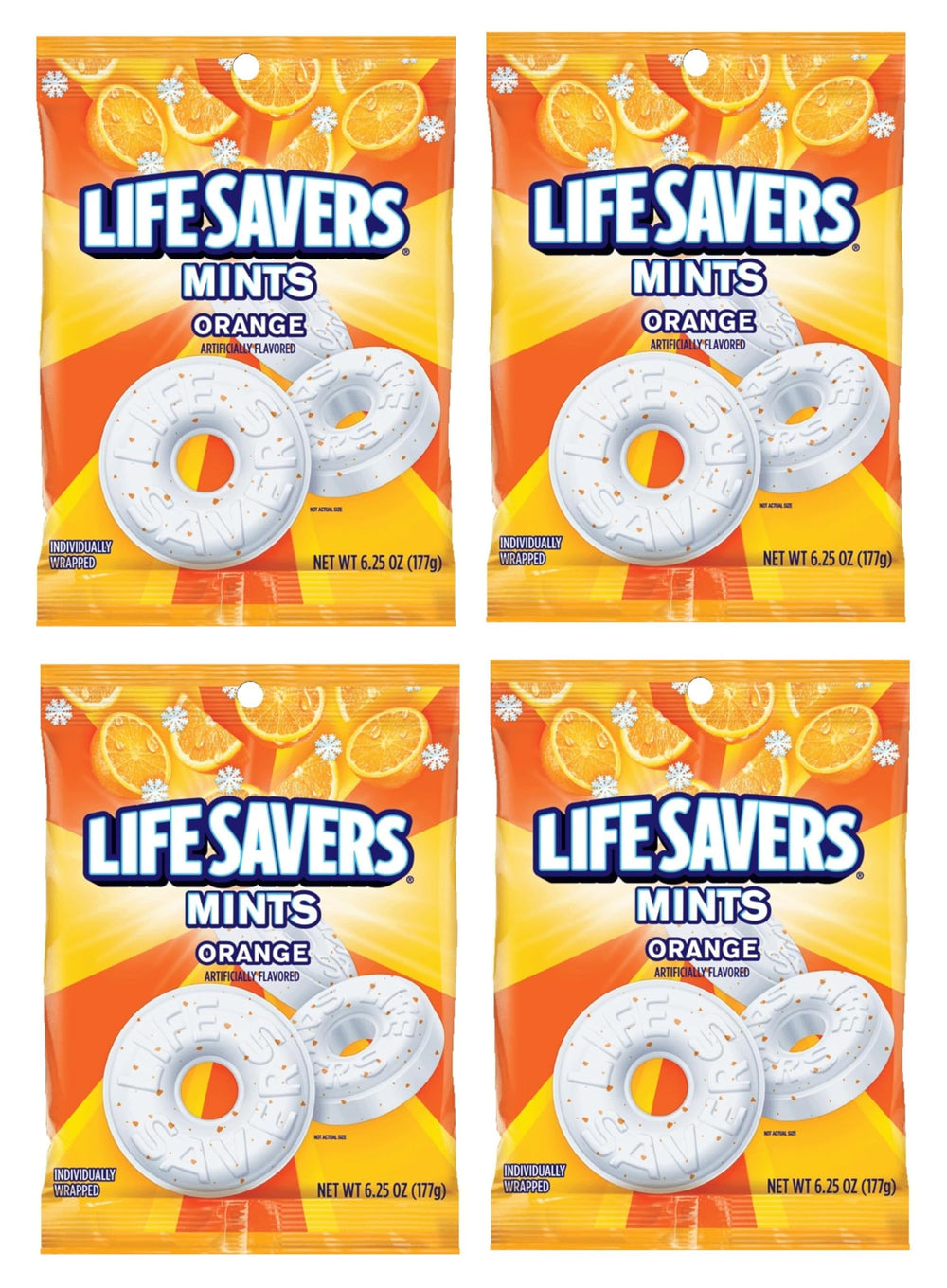 Life Savers Orange Mints pack, convenient for sharing and on-the-go freshness.
