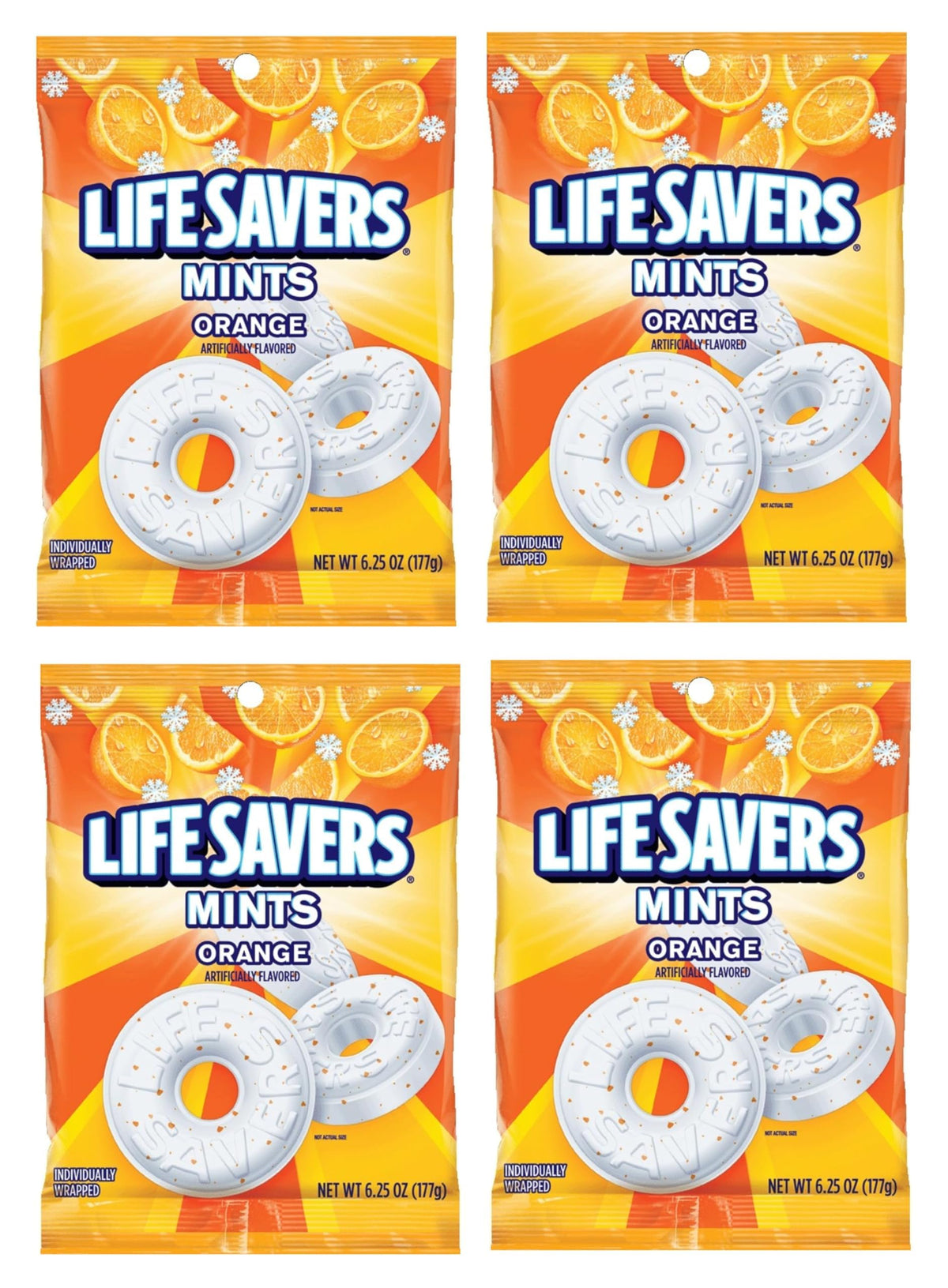 Life Savers Orange Mints pack, convenient for sharing and on-the-go freshness.