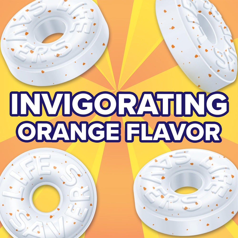 Life Savers orange mints party favors image suggests festive bite-sized treats.